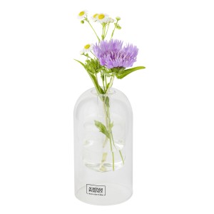 Schöner Wohnen Raumduft Lemongrass in Glas, mit Blumen. Duftkerze für ein frisches Ambiente.