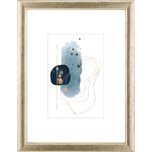 Holz-Bilderrahmen in Silber/Gold, 18x24 cm, für Fotos und Kunstdrucke.