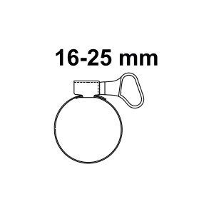 Kirchhoff Schlauchklemme mit Flügelgriff, 16-25 mm, 2er-Set für Gartenschläuche.