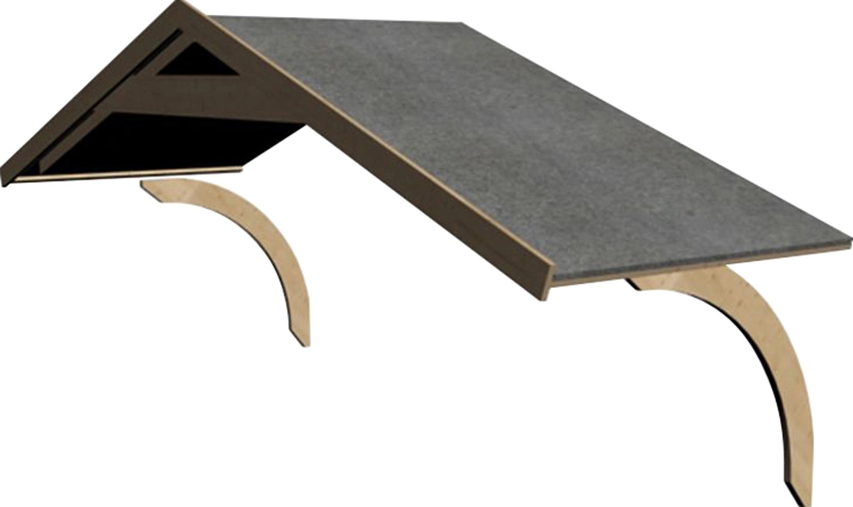 Karibu Dachausbau für Vallentuna 417 cm x 150 cm tief mit Rundbögen
