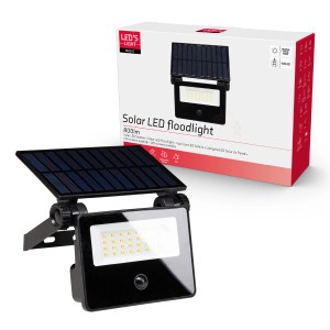 Solarstrahler mit Sensor, 800lm, 4000K, IP54, für Wandmontage im Außenbereich.