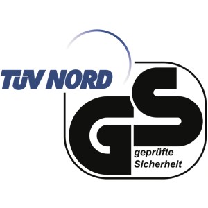 GS-Zeichen für geprüfte Sicherheit der Happy People Schaukel, zertifiziert durch TÜV Nord.