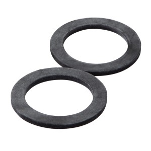 Zwei schwarze KÖRO EPDM-Dichtungsringe für Schraubverbindungen, 24x34x2mm, für Trinkwasser.