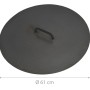 Schwarzer CookKing Deckel aus Stahl für Feuerschalen, Ø 60,5 cm, Grillutensil.