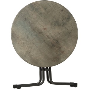 Runder, klappbarer Gartentisch Acamp Piazza in Anthrazit-Cemento, 80x80 cm. Ideal für Balkon & Garten.