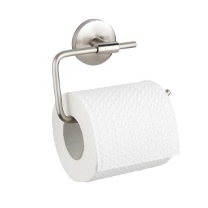 Wenko Toilettenpapierhalter Cuba, Zinkdruckguss, matt, mit Toilettenpapierrolle.