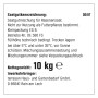 Detail der Verpackung von OBI Strapazier-Rasen 10 kg mit Saatgutkennzeichnung und Gewichtsangabe.