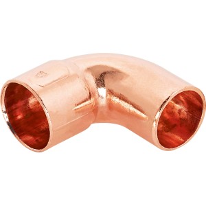 Kupfer Löt-Winkel Ø 15mm, 90 Grad, für Sanitär- und Heizungsinstallation, 10er Set.