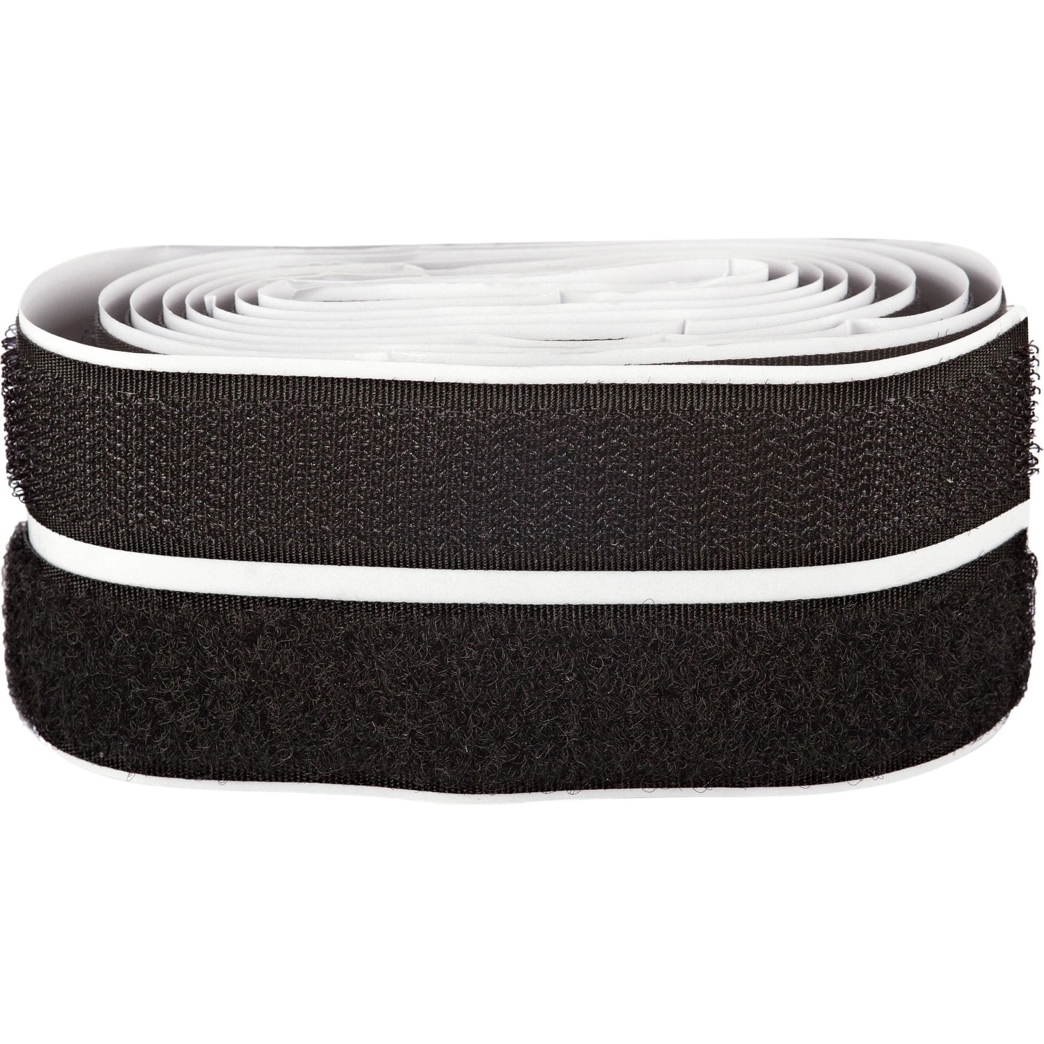 Fix-o-moll Klettband, selbstklebend, schwarz, 60cm Rolle für Haushalt, Büro und Basteln.