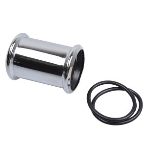 Kirchhoff Doppelmuffe Chrom 32mm mit O-Ringen für Siphon-Verbindungen.