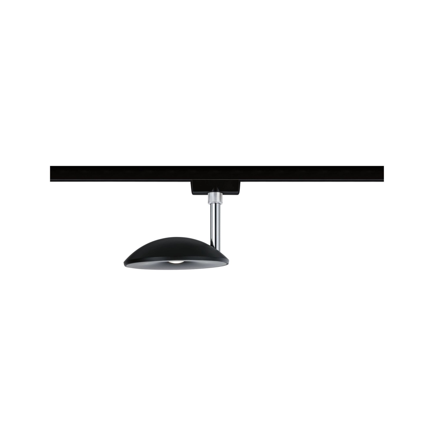 Paulmann URail LED-Spot Sphere, schwarz matt/Chrom, 7,4W, 2700K. Für URail Schienensysteme.