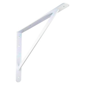 Weiße OBI Schwerlastkonsole Samson, 270x400mm, für Regalböden mit hoher Tragkraft bis 150kg.