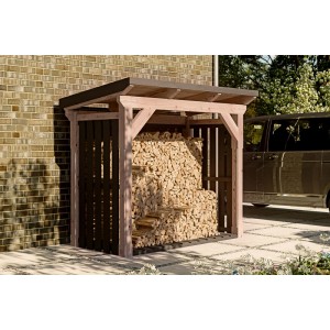 Skan Holz Holzunterstand Holm 1 Anthrazit 250 cm x 144 cm