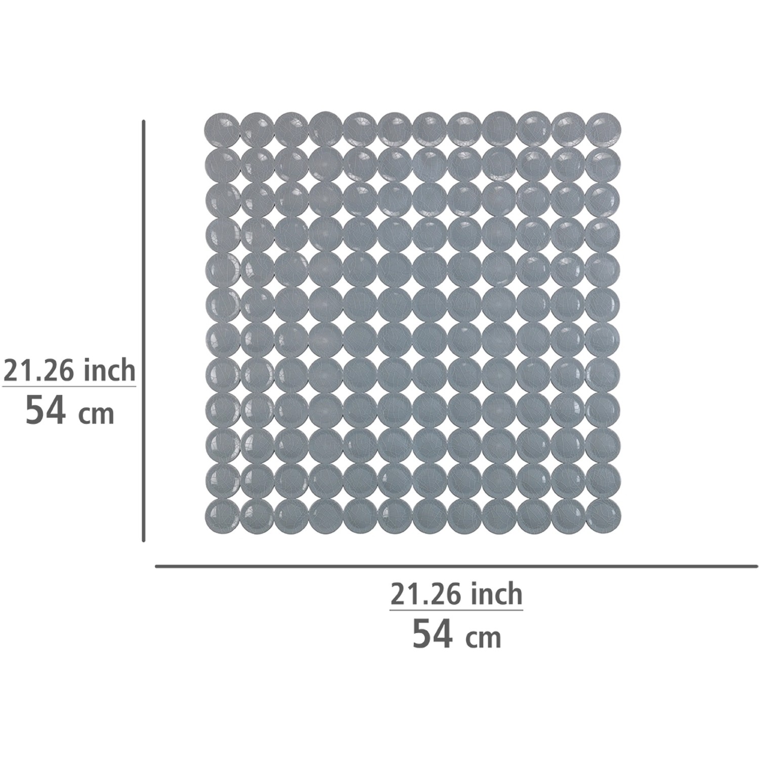 Graue Wenko Duscheinlage Belem, 54x54 cm, für mehr Sicherheit im Bad.