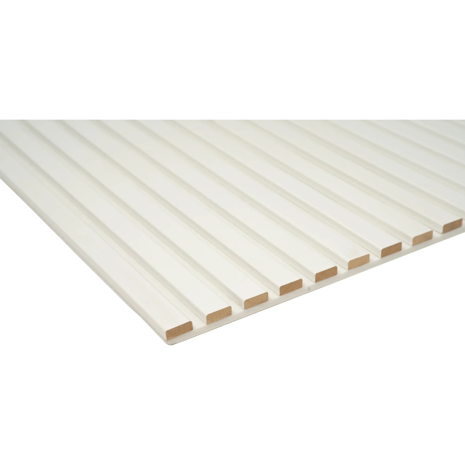 Weißes Denpanels Akustikpaneel, foliert, 120x60 cm, zur Schallabsorption.