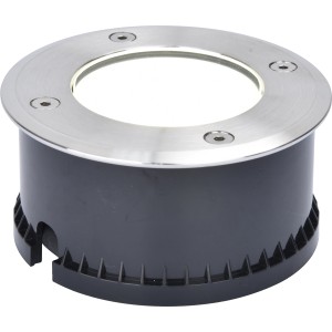 Lutec LED Bodeneinbauleuchte Cydops aus Edelstahl, Ø 11cm, für Garten & Terrasse.