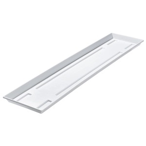 Weißer Geli Blumenkasten Untersetzer, ca. 80 cm, für Bewässerungskasten.