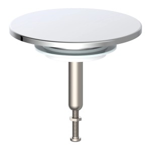 Kirchhoff Ablaufstopfen für Badewanne, Chrom, 70mm Durchmesser. Badewannenstöpsel für Standard-Ventile.