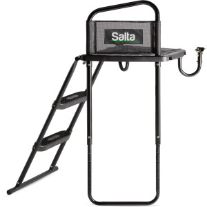 Salta Plattform für Trampoline (83-93 cm) mit Leiter und Haltegriff für sicheren Aufstieg.