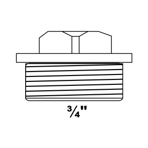 Kirchhoff Stopfen, 26,4 mm (3/4 AG), verzinkt, für Temperguss-Fittings.