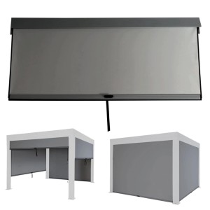 MCW Seitenwand 4er Set, anthrazit, für 3x3m Pergola als Wind- und Sichtschutz.