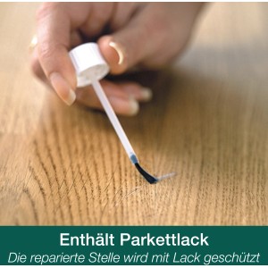 Bona Home Repair Set Fichte: Pinsel mit Lack zum Ausbessern von Holzböden.