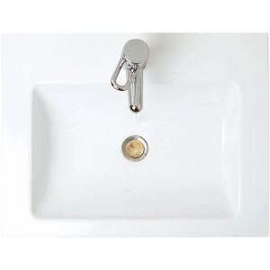 Waschbecken mit Strand-Motiv Stöpsel, Metall, 38mm. Detailaufnahme.