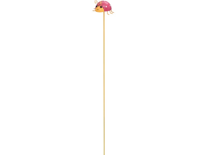 Gartenstecker Marienkäfer, 91,4 Cm Hoch – Metall-Deko Für Beet, Topf Oder Rasen