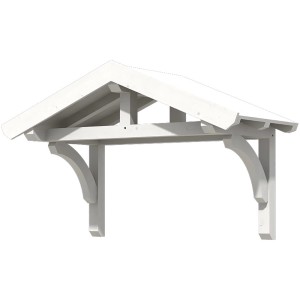 Skan Holz Haustür-Vordach Stettin 1 Weiß lasiert 180 cm x 80 cm