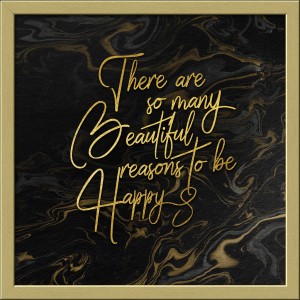 Pro Art Bild Framed Art Beautiful & Gold I 30 cm x 30 cm