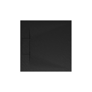 Quadratische, anthrazitfarbene Schulte Duschwanne ExpressPlus Extraflach, 90x90 cm.