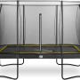 Schwarzes Salta Gartentrampolin Comfort Edition mit Sicherheitsnetz, 366x244 cm.