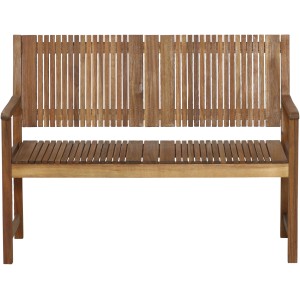 Siena Garden 2-Sitzer Gartenbank Falun aus Akazienholz, beige, für 2 Personen.