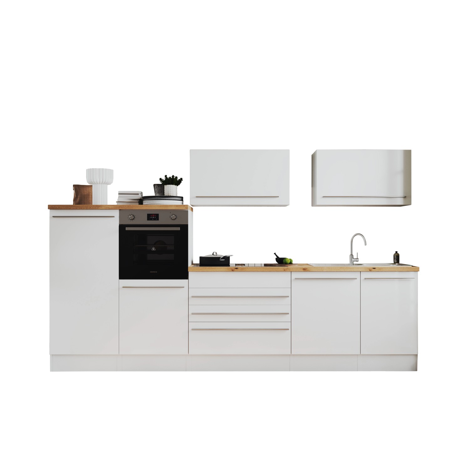 Respekta KüchenDoppelblock Gabriel 200 cm x 320 cm x 60 cm Weiß kaufen