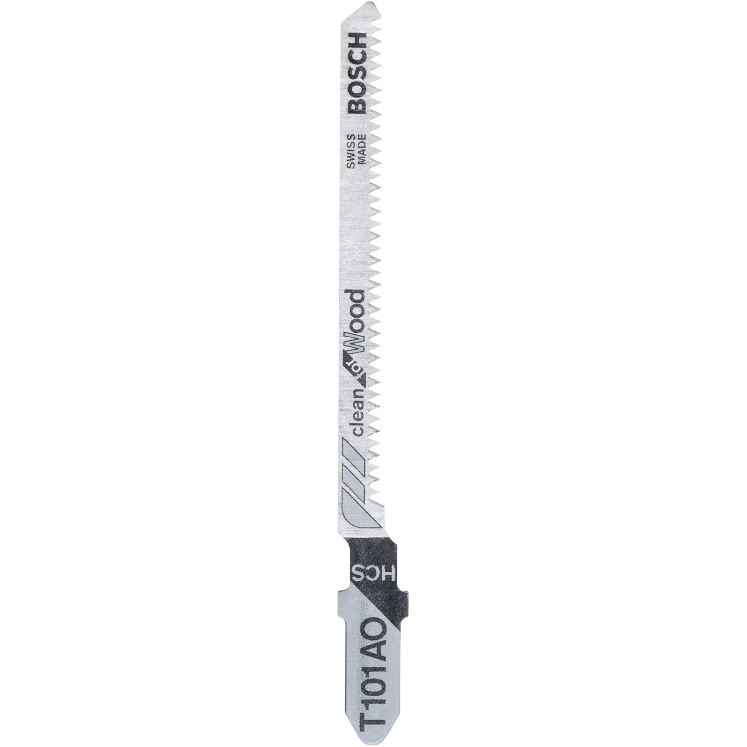 Bosch Stichsägeblatt Pro T 101 AO Clean for Wood, 3er-Pack, geeignet für saubere Holzschnitte.