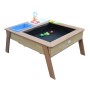 Axi Sand- und Wassertisch Linda mit Spielküche, Sonnenschirm blau-weiß, Zubehör.