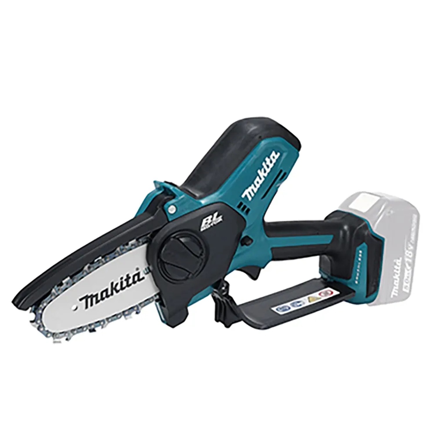 Makita Akku-Astsäge 18V Solo: Kompakte Akku-Kettensäge für Gartenarbeiten.