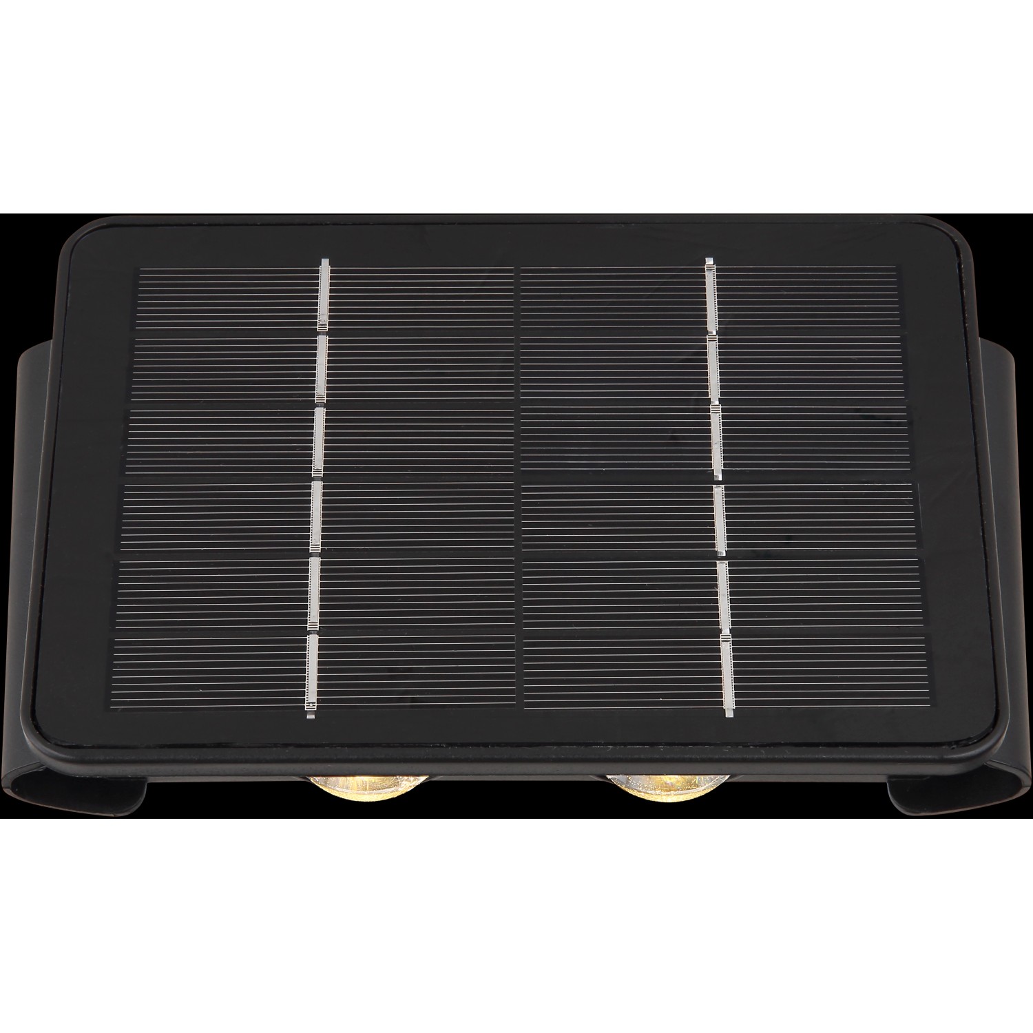 Globo LED-Solarleuchte, schwarz, mit Solarpanel. Ideal für die Wandmontage.