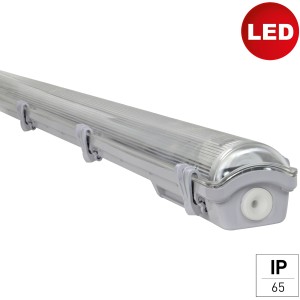 Graue E2 Elektro LED Feuchtraum-Wannenleuchte Classic L, 24W, IP65 Schutz.