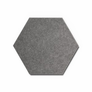Designpaneele Hexagon Clear Grau Filz 50 cm x 50 cm 3 Stück