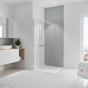 Schulte Duschrückwand DecoDesign 255 cm x 90 cm Hellgrau