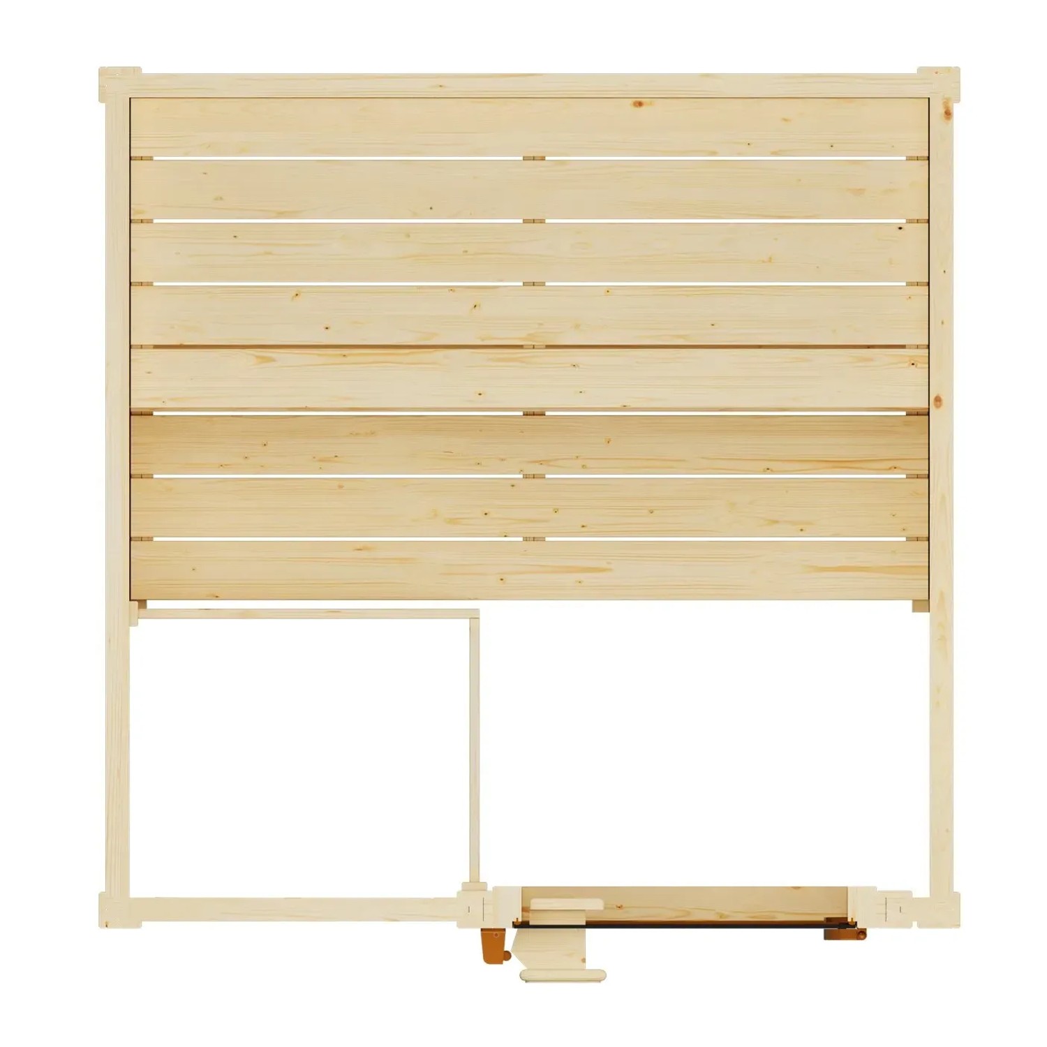 Weka Massivholzsauna Valida, naturbelassenes Fichtenholz, ohne Ofen, mit Glastür.