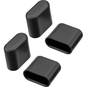 Fußkappen Set für Stapelstuhl Sacramento Stahlgeflecht