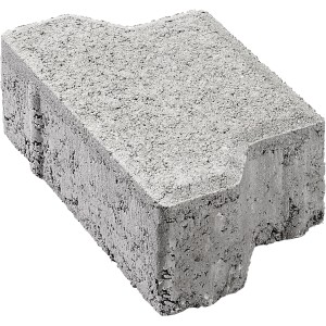 Grauer Premac Haka Randstein Pflasterstein, 10x16,5x6 cm, Betonpflaster für hohe Belastungen.