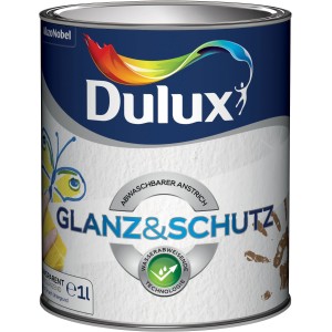 Dose Dulux Glanz & Schutz Farblos 1 l, hochstrapazierfähiger Schutzanstrich für Innen.