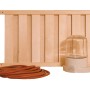 Weka Sauna-Leuchten-Set mit Lampe, Holzschutz und hitzebeständigem Silikonkabel für optimale Sauna-Beleuchtung.