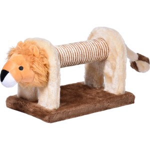 Kratzbaum Löwe: Katzenmöbel mit Sisal-Kratzrolle und Plüsch-Details für die Krallenpflege.