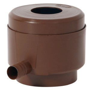 Garantia Fallrohrfilter Füllautomat in Braun für Regentonnen und Fallrohre DN 70/100.