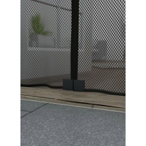 Magnetvorhang Anthrazit 95x235cm für Fliegengittertüren, Detailansicht.