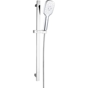 Aurlane Handbrause-Set Silver Dream Chrom mit Duschstange und Handbrause mit 3 Strahlarten.